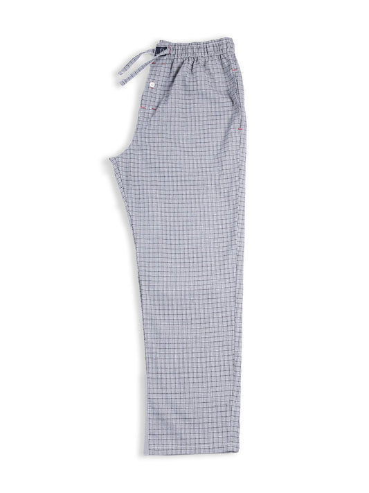 Premium Grey Check Men Summer Cotton Pajama