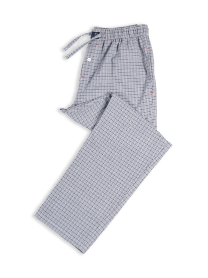 Premium Grey Check Men Summer Cotton Pajama