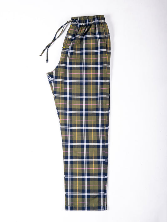 Olive Check Premium Cotton Pajama