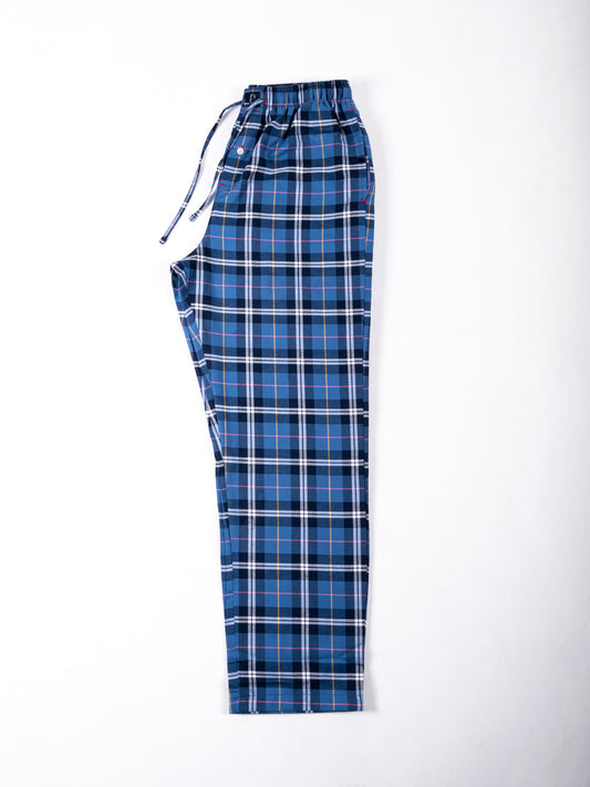 Blue Multi Check Premium Cotton Pajama