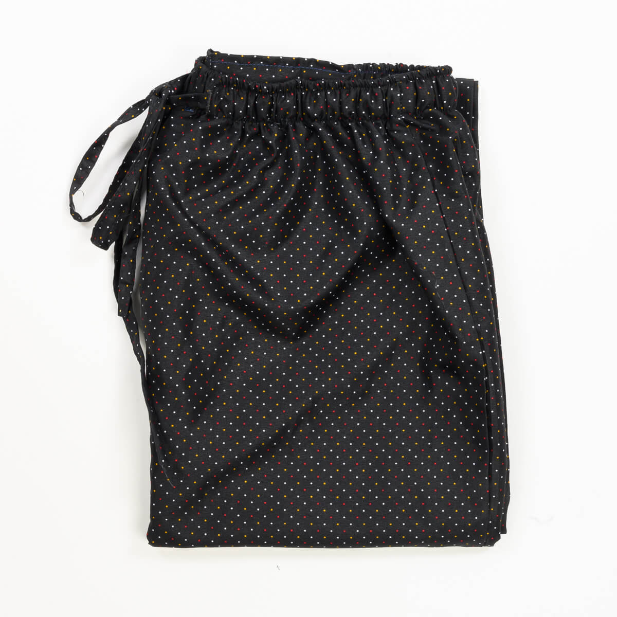 Black Dotted Relaxed Women Pajama